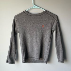 Long sleeve grey T-shirt, by Ralph Lauren